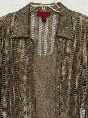 Beige Metallic Twinset NWT Sz 14